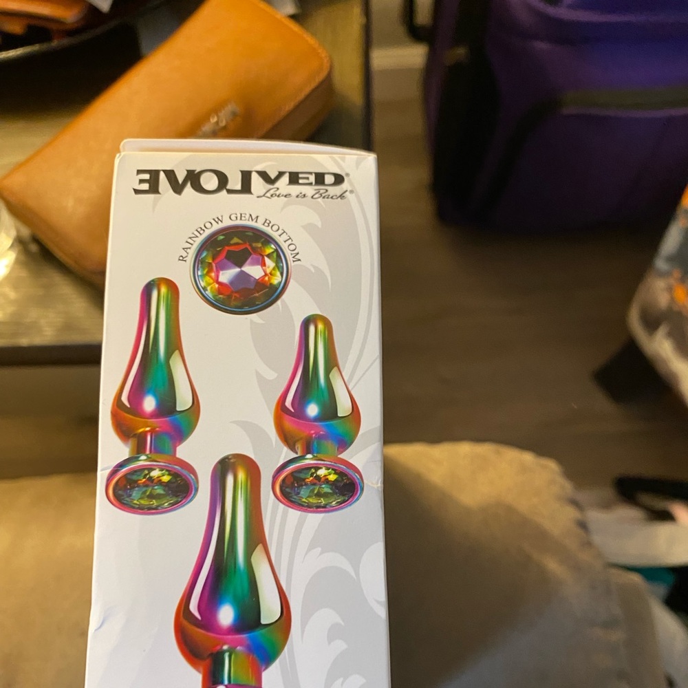 Brand new evolved, rainbow small medium large metal butt plugs brand new